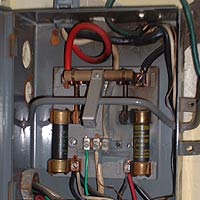 Example of another handyman electrical code violation.  